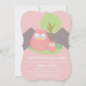 Moderne baby-uil shower Hoot Chevron Kaart (Voorkant)