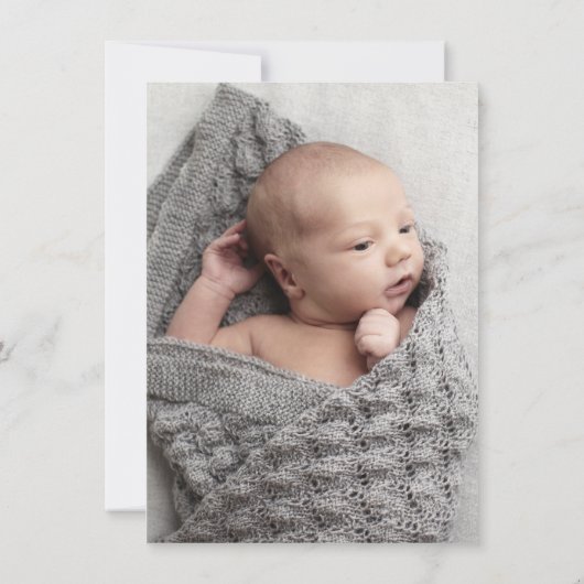 Moderne Baby van de Foto van het Manuscript Bedankkaart (Achterkant)