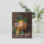 Moderne Baby van de Foto van het Manuscript Dank u Briefkaart (Staand voorkant)