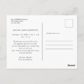 Moderne Baby van de Foto van het Manuscript Dank u Briefkaart (Achterkant)