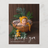 Moderne Baby van de Foto van het Manuscript Dank u Briefkaart (Voorkant)