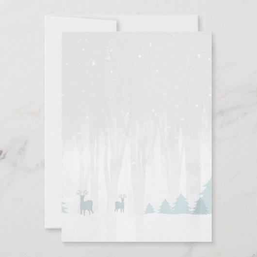 Moderne Baby van het Baby shower in de sneeuwscène Kaart (Achterkant)