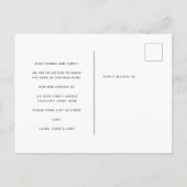 Moderne Baby van het Manuscript Nieuwe Wieg Bewege Aankondigingskaart (Achterkant)