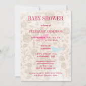 Moderne Baby  vogels tonen Aqua Pink Kaart (Voorkant)