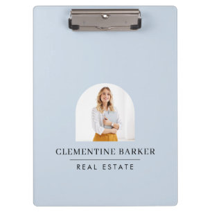 Moderne babyblauwe boogfoto Zakelijke branding Klembord