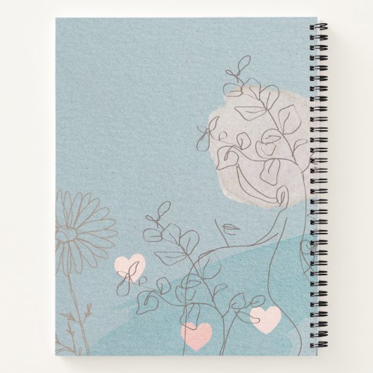 Moderne babyblauwe persoonlijke foto's Agenda 2022 (Achterkant)