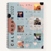 Moderne babyblauwe persoonlijke foto's Agenda 2022 (Voorkant)