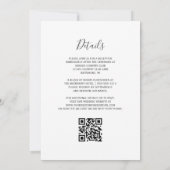 Moderne babyblauwe zilveren agaat QR-code bruiloft Kaart (Achterkant)