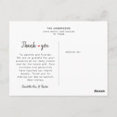 Moderne babyfeest met collage van 3 foto's briefkaart (Achterkant)