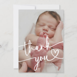 Moderne Babyfoto Bedankt Hart