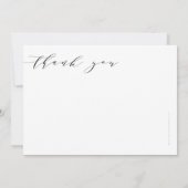 MODERNE BABYFOTO elegante minimalist hello script Aankondiging (Achterkant)