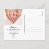 Moderne babyfoto geboortekaart briefkaart (Achterkant)