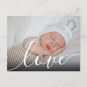 Moderne babyfoto geboortekaart briefkaart