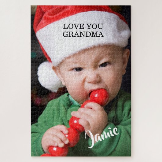 Moderne babyfoto Kerstmis Legpuzzel (Verticaal)