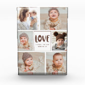 Moderne babyfotocollage Liefde fotoblok (Voorkant)
