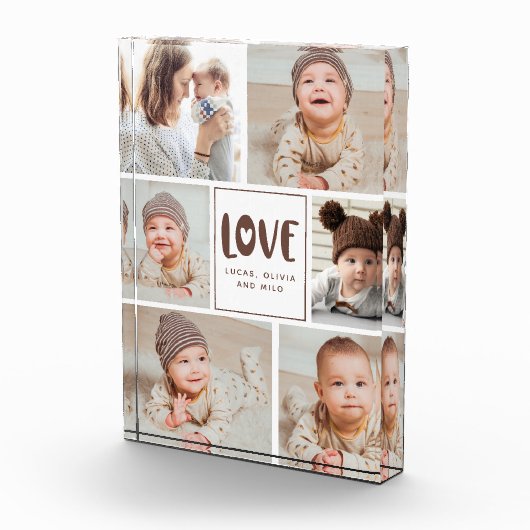 Moderne babyfotocollage Liefde fotoblok (Rechts)