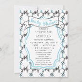 Moderne babyjongen Cute Lamb Pattern Shower Kaart (Voorkant)