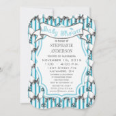 Moderne babyjongen Cute Lamb Pattern Shower Kaart (Voorkant)