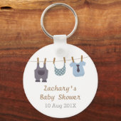 Moderne babykleding Baby Boy Shower Party Favors Sleutelhanger (Voorkant)