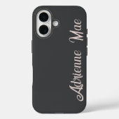 Moderne babyroze blush script monogram naam Case-Mate iPhone case (Achterkant)
