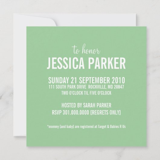 Moderne Babyschoenen Kaart (Achterkant)