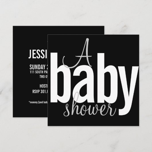 Moderne Babyschoenen Kaart (Voorkant / Achterkant)