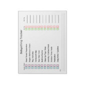 Moderne babysit tracker takenplanner notitieblok (Linkerzijde)