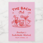 Moderne Bachelorette Party Favoriet Mini Wijnlabel Wijn Etiket (Enkel label)