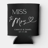 Moderne Bachelorette Seltzer Miss voor Mrs. Blikjeskoeler (Voorkant)