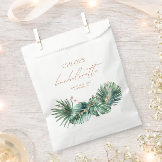 Moderne Bachelorette Tropical & Diamond Bedankzakje (Geknipt)