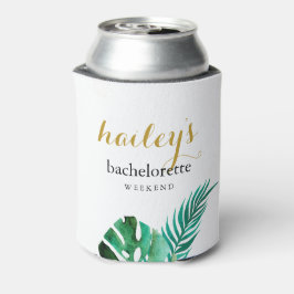 Moderne Bachelorette Weekend Palm Bladeren met Naa Blikjeskoeler