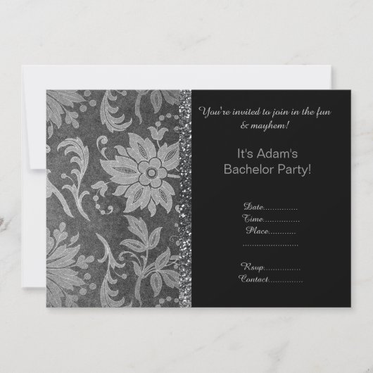 MODERNE BACHELORPARTY UITNODIGINGEN DOOR I DO DESI (Voorkant)
