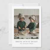 Moderne Backgeesten Helder Broer of Zus Foto Feestdagenkaart (Voorkant)