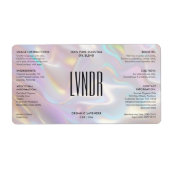 Moderne Bad Lichaam Schoonheid Ingrediënten Hologr Etiket (Voorkant)