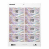 Moderne Bad Lichaam Schoonheid Ingrediënten Hologr Etiket (Full Sheet)