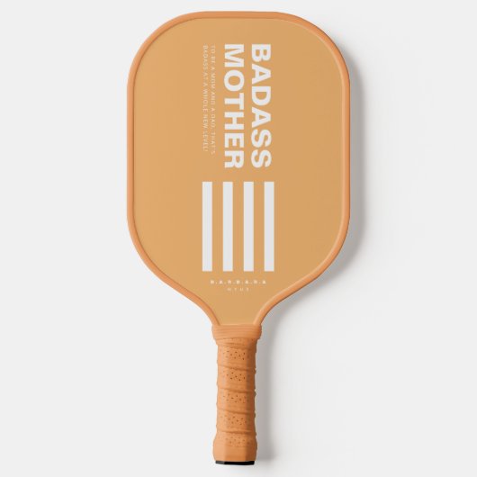 MODERNE BADASS MOEDER TAN PICKLEBALL PADDLE (Achterkant)