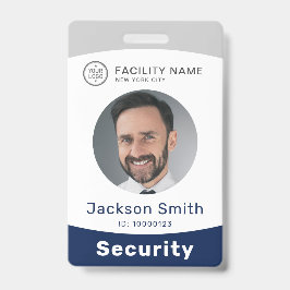 Moderne badge met foto en naam voor werknemers