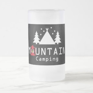 Moderne Badge voor Bergkamperen Matglas Bierpul