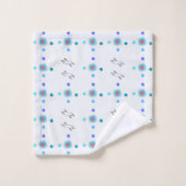 Moderne badhanddoekenset met vogelprint bad handdoek (Wasdoekje)