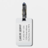Moderne Bagagelabel - Schoon eenvoudig, helder wit (Achterkant verticaal)