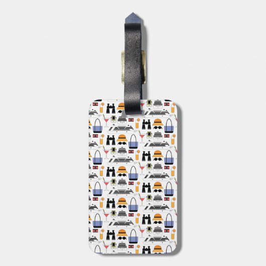 Moderne Bagagelabel voor cruiseschepen (Achterkant verticaal)