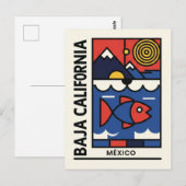 Moderne Baja California Briefkaart (Voorkant / Achterkant)