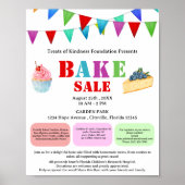Moderne Bake of Cake Sale Fondsenwerving Poster (Voorkant)