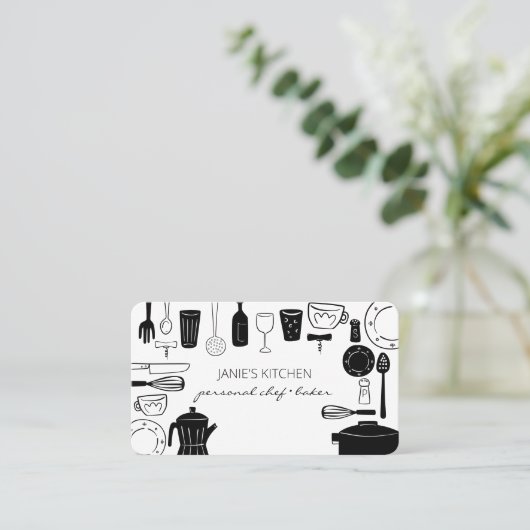 Moderne bakken- en koelapparatuur visitekaartje (Staand voorkant)