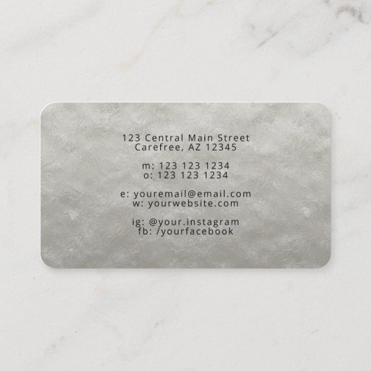 Moderne bakken- en koelapparatuur visitekaartje (Achterkant)