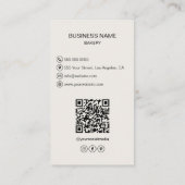 Moderne bakkerij aangepaste foto QR-code Visitekaartje (Achterkant)