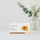 Moderne bakkerij | bruin elegant visitekaartje (Staand voorkant)