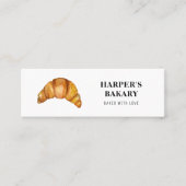 Moderne bakkerij Croissant Professional Logo Mini Visitekaartje (Voorkant)