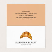 Moderne bakkerij Croissant Professional Logo Visitekaartje (Buitenkant ongevouwen)