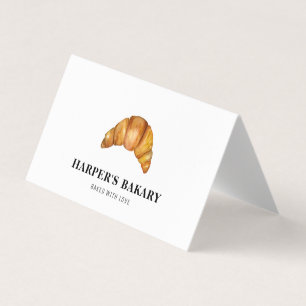 Moderne bakkerij Croissant Professional Logo Visitekaartje